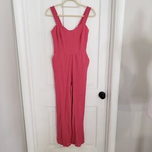 Market & Spruce Womens Gauzy Jumpsuit SMALL Beachy Summer Party Comfort Wide Leg